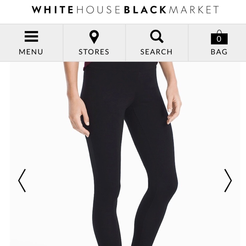 Black Leggings - White House Black Market. Sz M